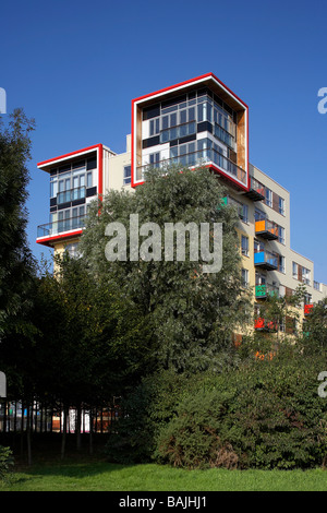 GREENWICH MILLENNIUM VILLAGE, JOHN ROBERTSON ARCHITECTS, LONDON, VEREINIGTES KÖNIGREICH Stockfoto