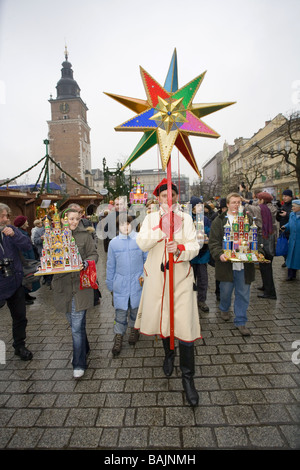 Die jährliche Ausstellung der Weihnachtskrippen, Krakau, Polen Stockfoto