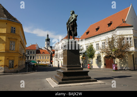 Stadtplatz in Györ-Györ Ungarn Europa Stockfoto