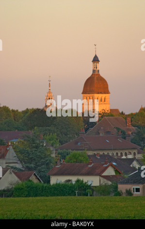 Notre Dame Kirchturm Beaune Côte de Beaune Burgund Frankreich Stockfoto