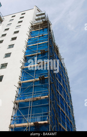 Gerüstbau, der neue block Wohnungen Centreway Entwicklung Ilford Essex London England uk gb Stockfoto