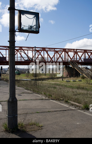 Bahnhof, Polen, Danzig, Letnica aufgegeben. Stockfoto