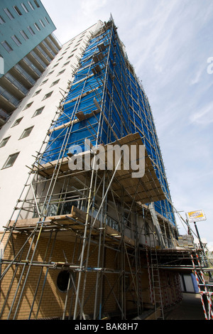 Gerüstbau, der neue block Wohnungen Centreway Entwicklung Ilford Essex London England uk gb Stockfoto