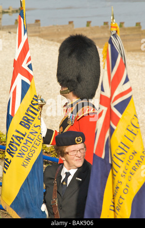 British Legion Standartenträger Stockfoto