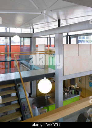 Maggie's Centre, London, Vereinigtes Königreich, Rogers Stirk Harbour + Partner, Maggie Zentrum Innenraum. Stockfoto