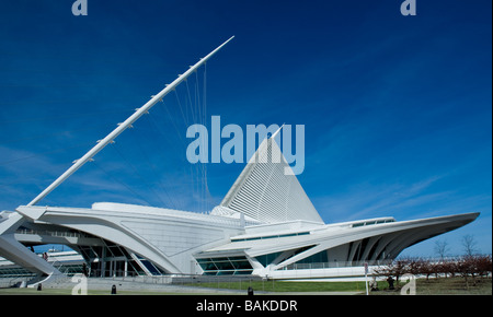 Außenansicht des Milwaukee Art Museum Stockfoto