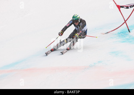 US-Ski-Team-Mitglied Bode Miller, konkurriert zweifacher den Gesamtsieg in der FIS Weltcup Riesenslalom in Whistler Stockfoto