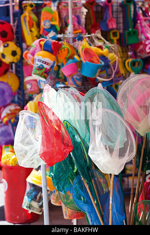 Childrens Fischernetze im Seaside Shop Mallorca Spanien Stockfoto