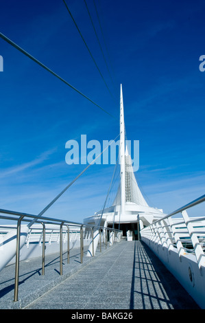 Außenansicht des Milwaukee Art Museum Stockfoto