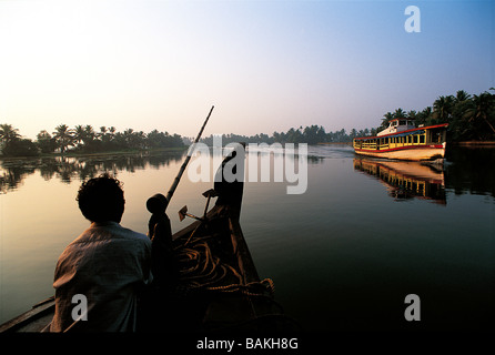 Indien, Bundesstaat Kerala, in der Nähe von Kollam (Quilon), Backwaters Stockfoto