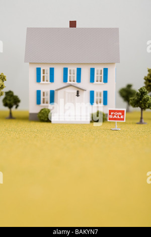 Modell des Hauses zum Verkauf Stockfoto
