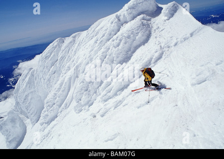 Skifahrer am Mount hood Stockfoto