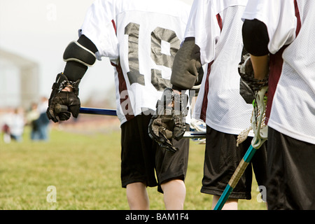 Lacrosse-Spieler Stockfoto