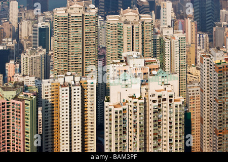 Mehrfamilienhäuser in Hong kong Stockfoto