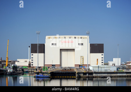 BAE Systems Submarine Solutions Gebäude. Devonshire Dock, Furness, Cumbria, England, Vereinigtes Königreich, Europa. Stockfoto