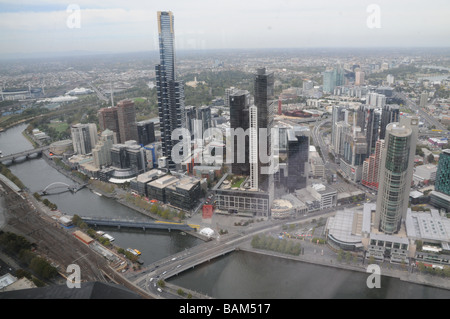 Melbourne, Australien, Blick auf Stadt von Melbourne 360° die Hauptstadt und größte Stadt der Namensschutz von Victoria. Es wurden reich von Go Stockfoto