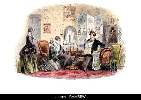 ein Modell der elterliche Haltung Bleak House ist der neunte Roman von Charles Dickens in zwanzig monatliche Rate veröffentlicht Stockfoto