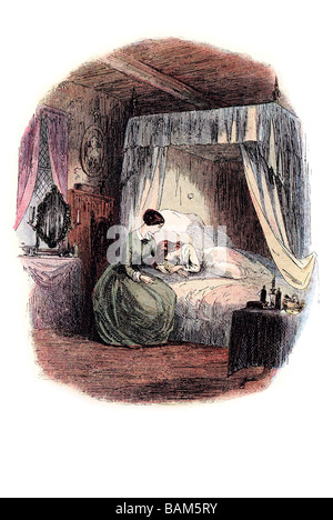 Krankenschwester und Patient Bleak House ist der neunte Roman von Charles Dickens in zwanzig monatliche Rate veröffentlicht Stockfoto