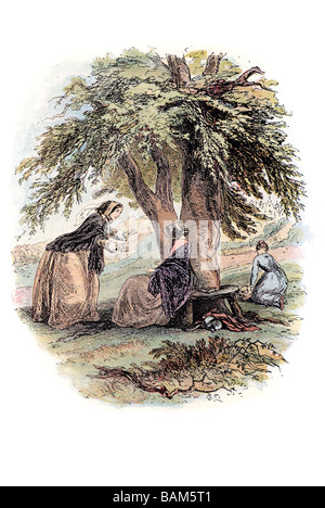 Dame Deadlock in das Holz Bleak House ist der neunte Roman von Charles Dickens in zwanzig monatliche Rate veröffentlicht Stockfoto