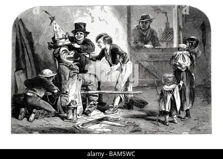 5. November Aufbau des Kerls Fawkes 1853 Bonfire Night Cracker Feuerwerk Bonny Feier 5. Schießpulver-Plot Stockfoto
