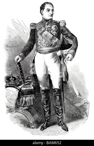 Prinz Jérôme Bonaparte Französisch König von Westfalen 1. Prinz von Montfort 1784 1860 grandiose staatliche Porträt Armee Stockfoto