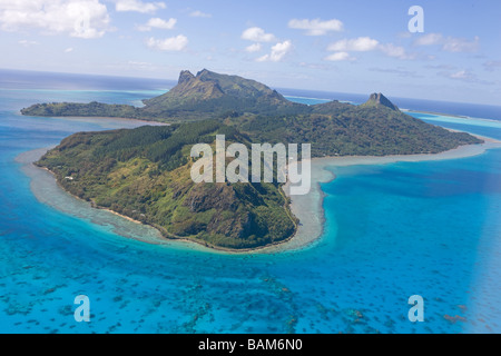 Französisch-Polynesien, Austral-Inseln Raivavae Insel (Luftbild) Stockfoto
