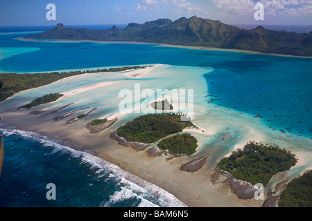 Französisch-Polynesien, Austral-Inseln Raivavae Insel (Luftbild) Stockfoto