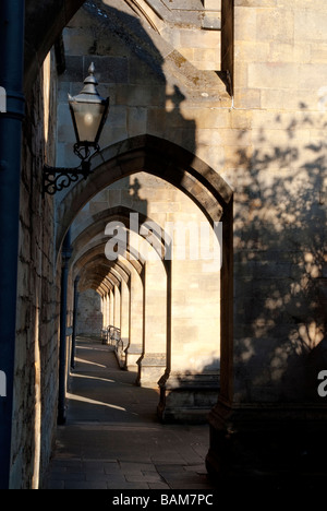 Winchester Cathedral fliegenden Steinstrehlen Stockfoto