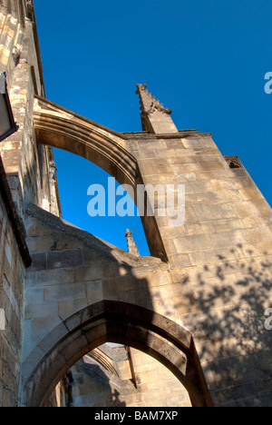 Winchester Cathedral fliegenden Steinstrehlen Stockfoto