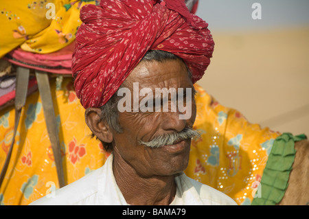 Kamel-Treiber Thar Wüste Rajasthan Indien Stockfoto