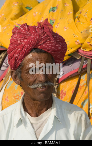 Kamel-Treiber Thar Wüste Rajasthan Indien Stockfoto