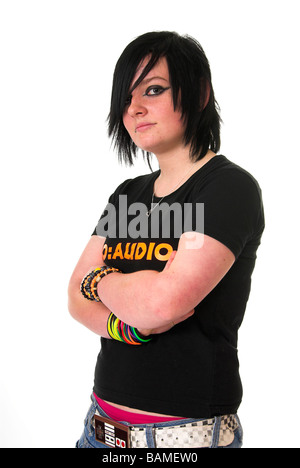 Emo Gothic Teenager-Mädchen Stockfoto