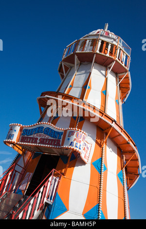 Die Helter Skelter auf Clacton Pier, Essex, England. Stockfoto