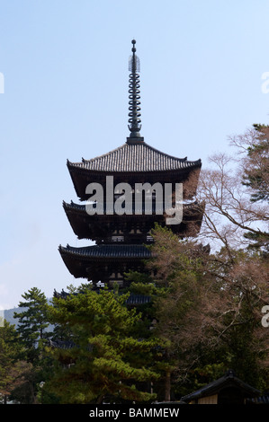 Die Kofuku-Ji fünf Etagen Pagode in Nara, Japan Stockfoto