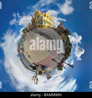 Little Planet Penha Gebäudes in Willemstad, Curacao. Stockfoto