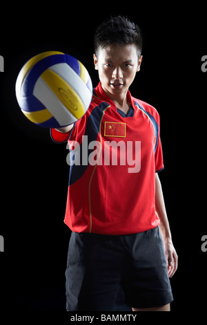 Porträt des Volley-Ball-Spieler Stockfoto