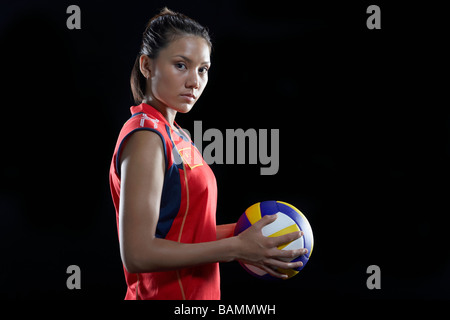 Porträt des Volley-Ball-Spieler Stockfoto