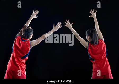 Porträt der Volley-Ball-Spieler Stockfoto