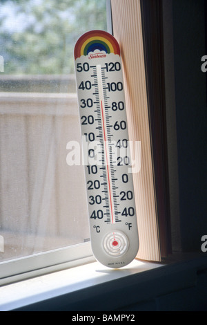 C F Thermometer Celsius Fahrenheit Grad Marke Maßnahme Wärme kalte Wissenschaft Mathematik Physik Stockfoto
