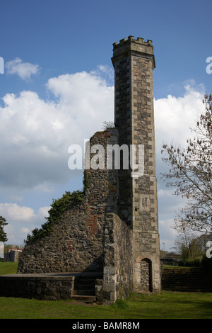 Freistehende italienische Treppe Turm alles, was bleibt von Antrim Castle County Antrim-Nordirland Stockfoto