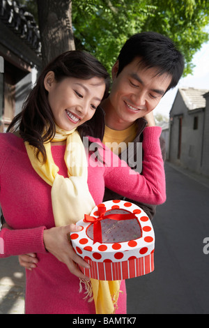 Junge romantisch zu zweit Stockfoto