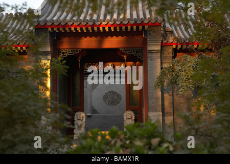 Eingang eines traditionellen chinesischen Gebäude Stockfoto