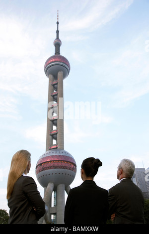Eine internationale Business-Team in Shanghai Stockfoto