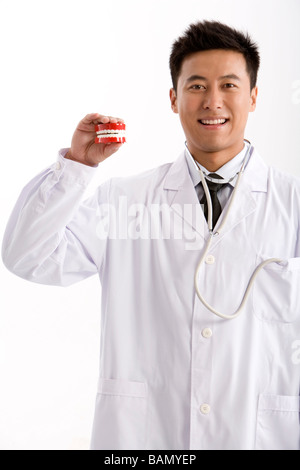 Porträt eines jungen Arbeitnehmers, Gesundheitswesen Stockfoto