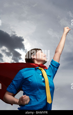 Super Unternehmen Frau Stockfoto