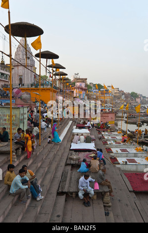 Varanasi Benares Uttar Pradesh, Indien Stockfoto