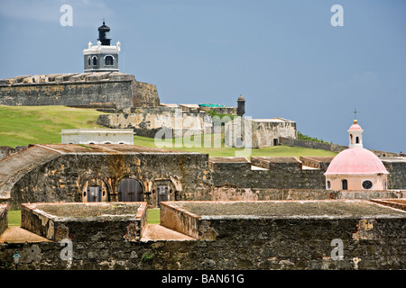 El Morro s Verteidigung alten San Juan Puerto Rico Stockfoto