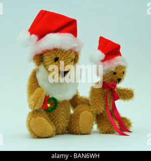 Mini-Weihnachtsmann-Teddybär (Mini tragen Sammlung) Stockfoto