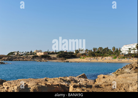 Strand von Coral Bay, Paphos, Zypern Stockfoto