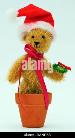 Mini-Weihnachtsmann-Teddybär (Mini tragen Sammlung) Stockfoto